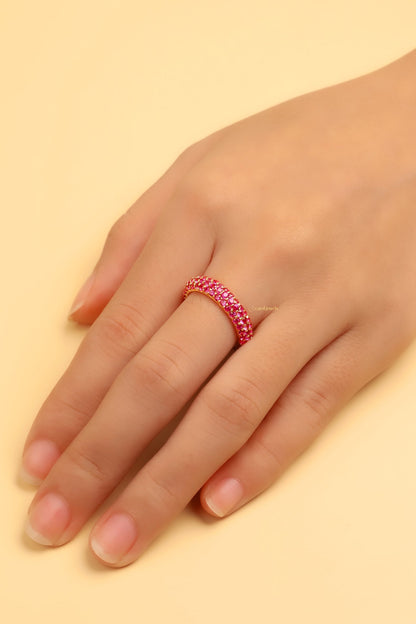 Pink Sapphire Donut Ring