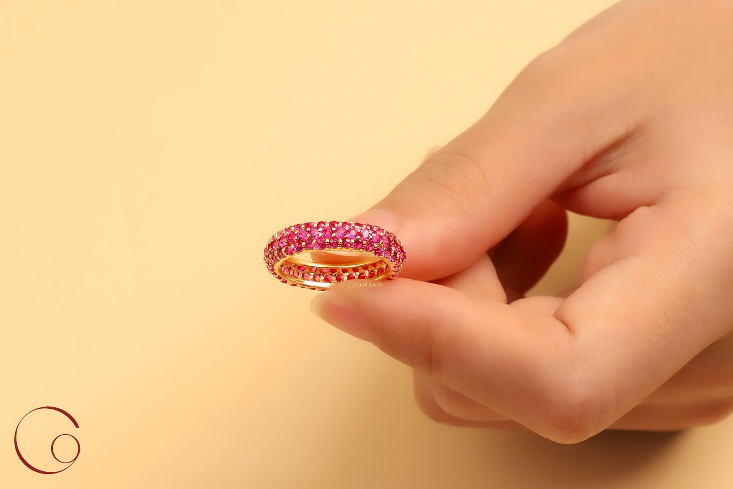 Pink Sapphire Donut Ring