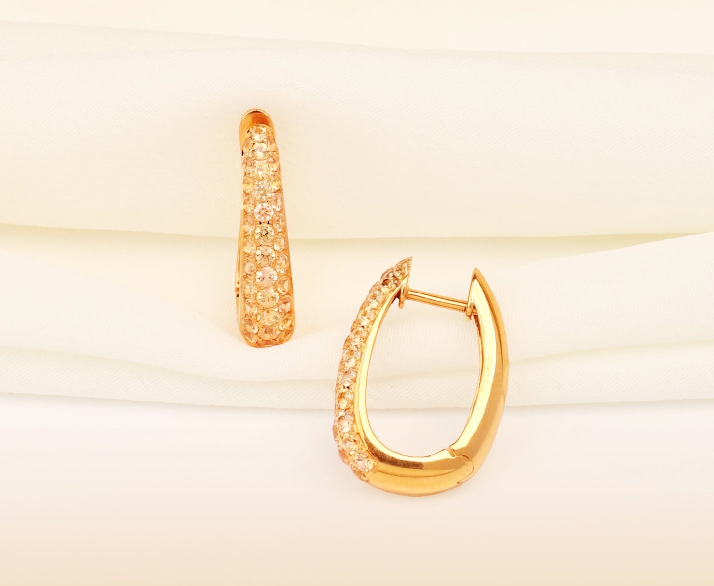 Ray of Hope - Yellow Sapphire Skinny Hoops